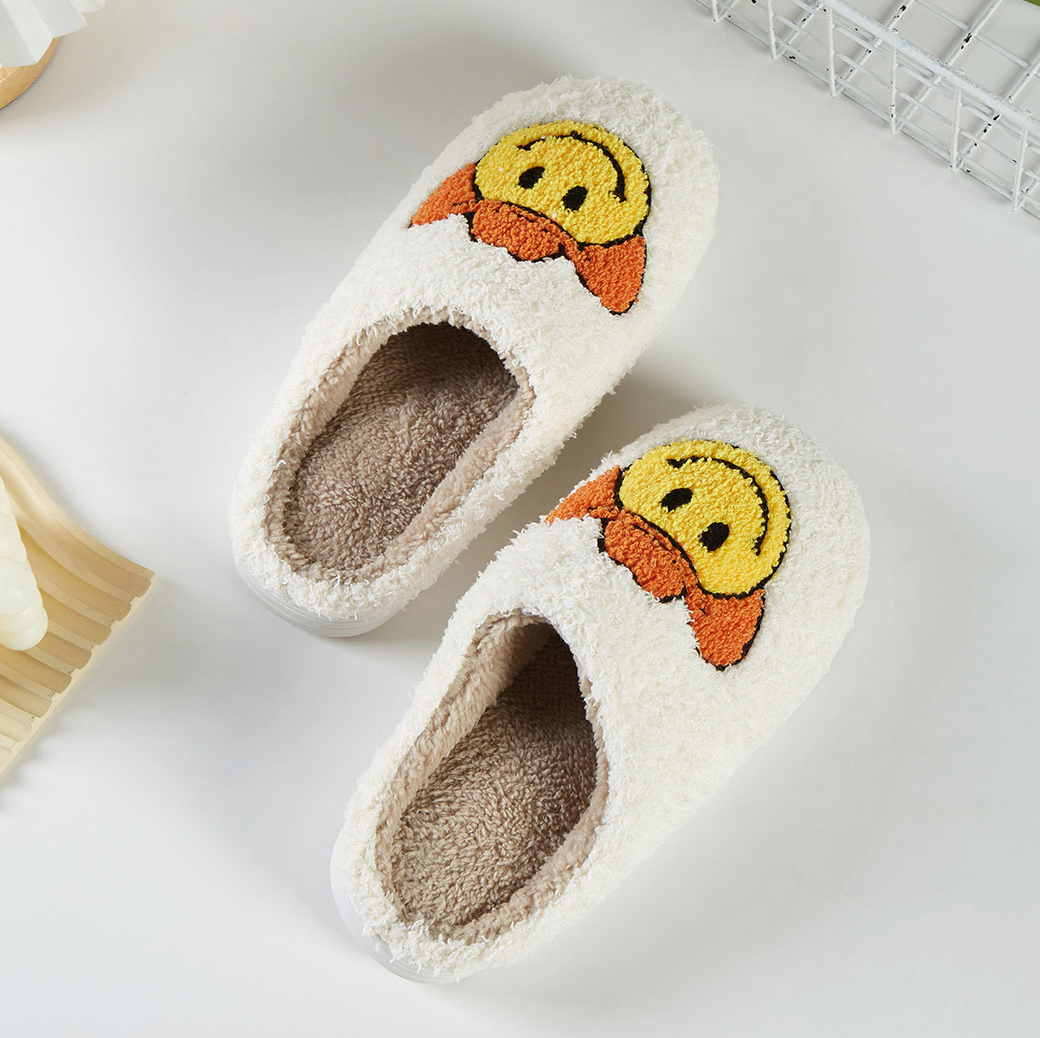 Howdy Smiley Face Slippers